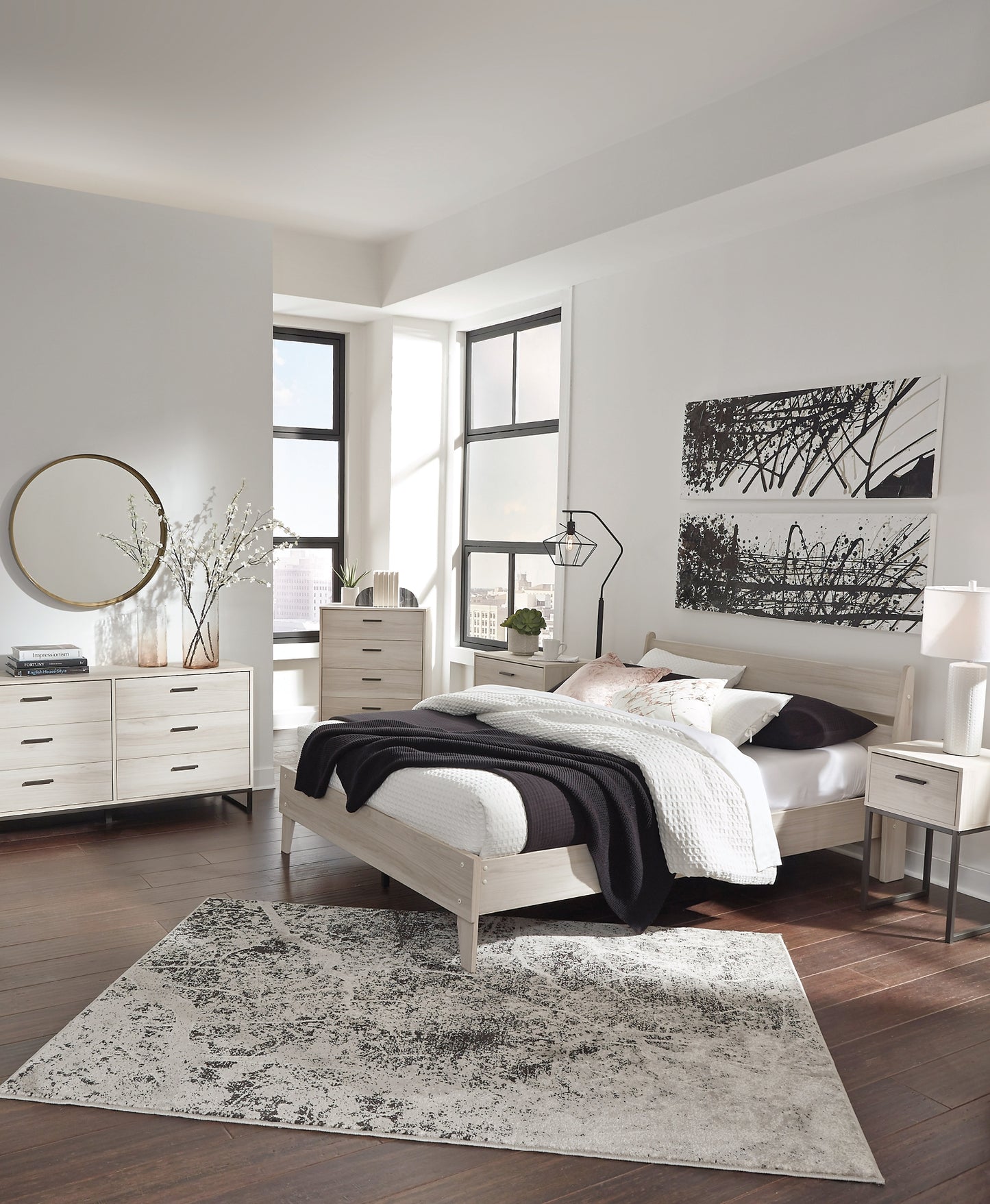 Cama de plataforma con paneles Socalle