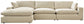 Seccional Elyza de 3 piezas con chaise longue