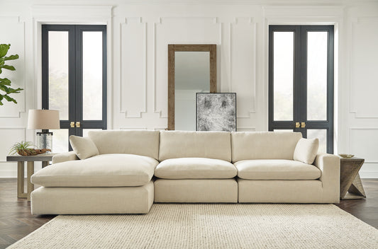 Seccional Elyza de 3 piezas con chaise longue