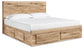 Cama Hyanna con paneles de almacenamiento y dos cajones debajo