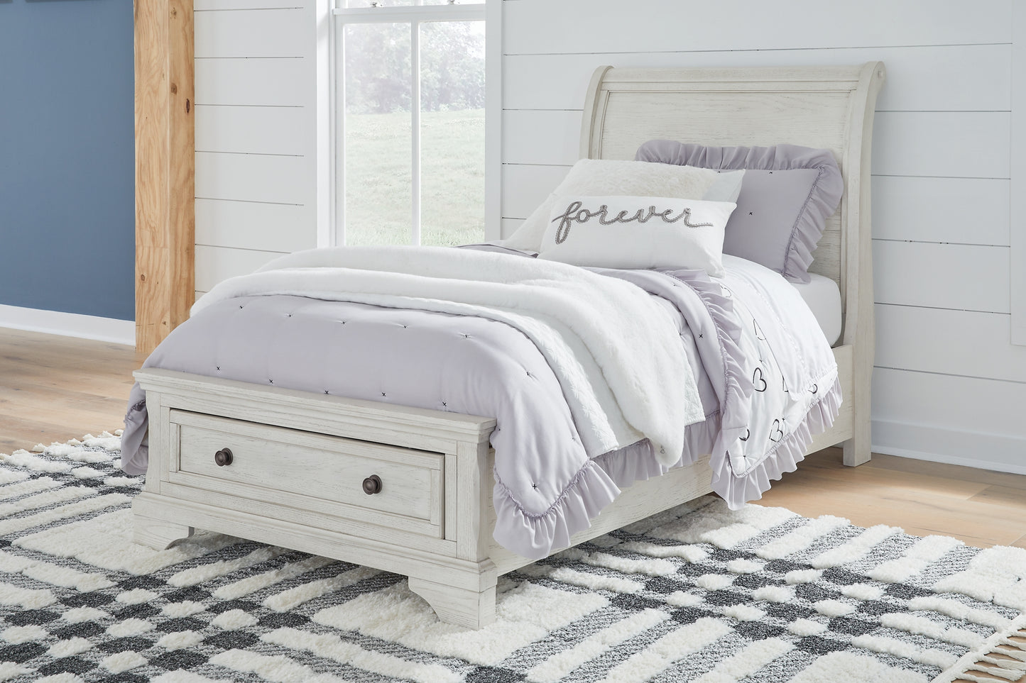 Cama tipo trineo Robbinsdale con almacenamiento