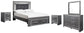 Lodanna  Panel Bed With 2 Storage Drawers With Mirrored Dresser And 2 Nightstands