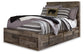 Derekson  Panel Bed With 6 Storage Drawers With Mirrored Dresser And Chest
