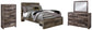 Derekson  Panel Bed With 2 Storage Drawers With Mirrored Dresser And Chest