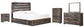 Cama Drystan con 4 cajones, cómoda con espejo, cómoda y mesita de noche
