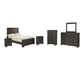 Brinxton  Panel Bed With Mirrored Dresser, Chest And 2 Nightstands