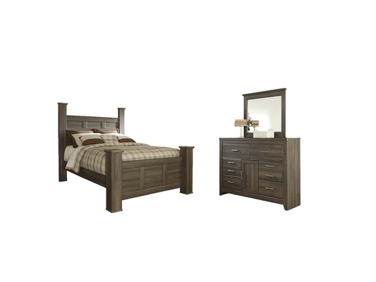Cama con dosel Juararo y tocador con espejo