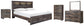 Cama-librería Drystan con dos cajones, cómoda con espejo, cómoda y mesita de noche