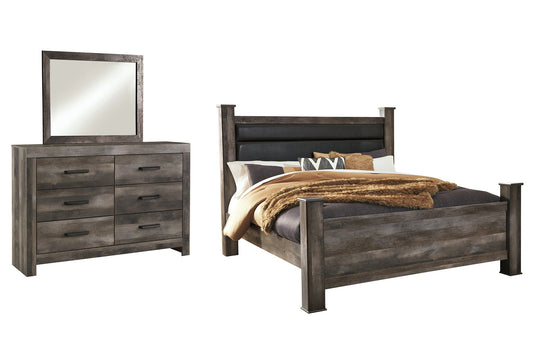 Cama con dosel Wynnlow y tocador con espejo
