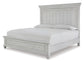 Cama con paneles Kanwyn, cómoda con espejo, cómoda y mesita de noche