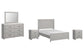 Cottonburg  Panel Bed With Mirrored Dresser And 2 Nightstands