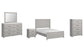 Cottonburg  Panel Bed With Mirrored Dresser, Chest And Nightstand