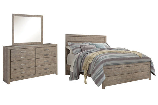 Cama con paneles Culverbach y tocador con espejo