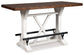 Mesa de comedor de altura de mostrador Valebeck y 2 taburetes