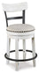 Mesa de comedor de altura de mostrador Valebeck y 2 taburetes