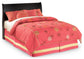 Huey Vineyard  Sleigh Headboard With Mirrored Dresser And Chest