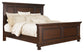 Cama Porter con paneles y tocador con espejo