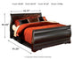 Cama estilo trineo Huey Vineyard con tocador con espejo