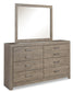 Culverbach  Panel Bed With Mirrored Dresser, Chest And 2 Nightstands