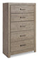 Culverbach  Panel Bed With Mirrored Dresser, Chest And 2 Nightstands