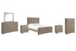 Culverbach  Panel Bed With Mirrored Dresser, Chest And 2 Nightstands