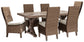 Mesa de comedor para exteriores Beachcroft y 6 sillas