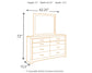 Culverbach  Panel Bed With Mirrored Dresser