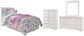 Anarasia  Sleigh Headboard With Mirrored Dresser And Chest