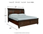 Cama tipo trineo Porter con tocador con espejo