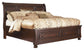 Cama tipo trineo Porter con cómoda y cómoda con espejo