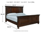 Cama Porter California con paneles y tocador con espejo