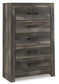 Cama Wynnlow Crossbuck con paneles, cómoda y espejo