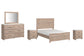 Senniberg  Panel Bed With Mirrored Dresser And 2 Nightstands
