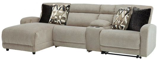 Colleyville - Seccional reclinable eléctrico de 4 piezas con chaise longue