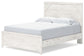 Cama Gerridan con paneles, cómoda con espejo y mesita de noche