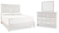 Cama Paxberry con paneles y tocador con espejo