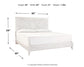 Cama Paxberry con paneles y tocador con espejo