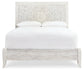 Cama Paxberry con paneles y tocador con espejo