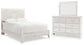 Cama Paxberry con paneles y tocador con espejo