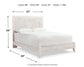 Cama Paxberry con paneles y tocador con espejo