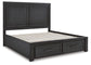 Cama Foyland con almacenamiento y tocador con espejo