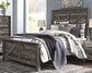 Cama Wynnlow Crossbuck con paneles, cómoda con espejo, arcón y mesita de noche