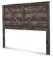 Cama Wynnlow Crossbuck con paneles, cómoda con espejo, arcón y mesita de noche