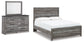Cama Bronyan con paneles y tocador con espejo