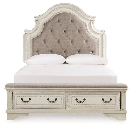 Cama tapizada con almacenaje Realyn