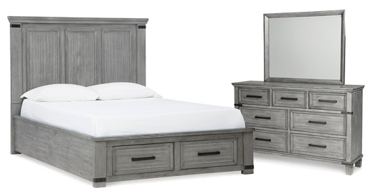 Cama con almacenaje Russelyn y tocador con espejo
