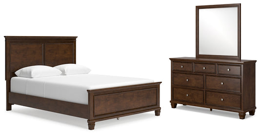 Cama con paneles Danabrin y tocador con espejo