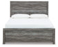 Cama Bronyan con paneles, cómoda con espejo y mesita de noche