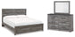 Cama Bronyan con paneles y tocador con espejo