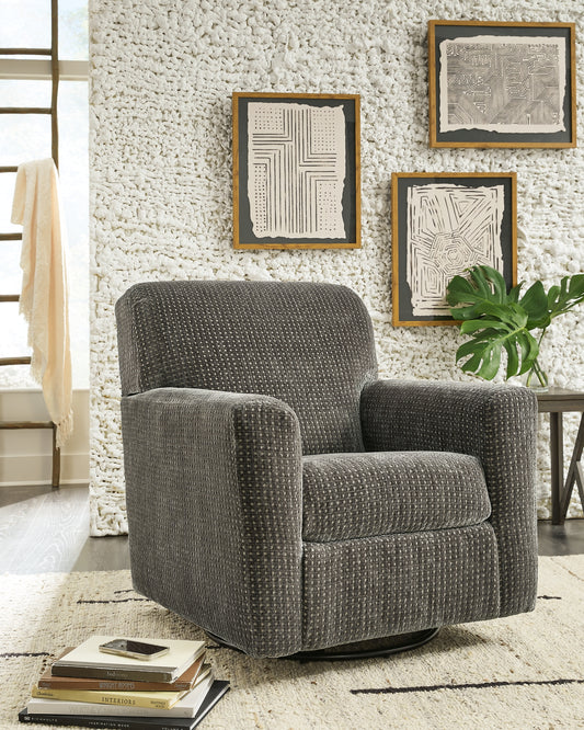 Sillón giratorio con acento deslizante Herstow